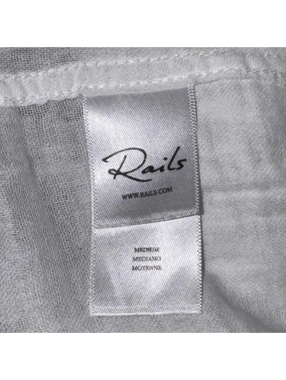RAILS Women’s Ellis Button-Up Gauze Shirt in White-Size Medium - Picture 13 of 15